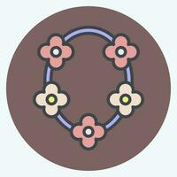 Icon Nexlace. related to Decoration symbol. color mate style. simple design editable. simple illustration vector