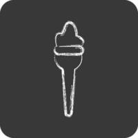 Icon Torch. related to Decoration symbol. chalk Style. simple design editable. simple illustrationIcon Torch. related to Decoration symbol. comic style. simple design editable. simple illustration vector