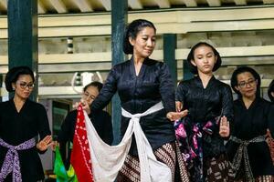 Yogyakarta, Indonesia on October 2022. Abdi dalem mataya, courtiers of the Yogyakarta Palace who are dancers. T photo