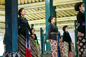 Yogyakarta, Indonesia on October 2022. Abdi dalem mataya, courtiers of the Yogyakarta Palace who are dancers. T photo