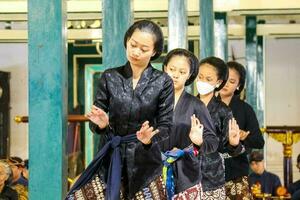 Yogyakarta, Indonesia on October 2022. Abdi dalem mataya, courtiers of the Yogyakarta Palace who are dancers. T photo