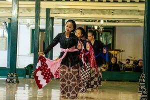 Yogyakarta, Indonesia on October 2022. Abdi dalem mataya, courtiers of the Yogyakarta Palace who are dancers. T photo