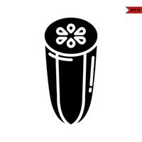 cucumbar glyph icon vector