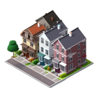 Townhouses 2 storey, simple architectural models . png