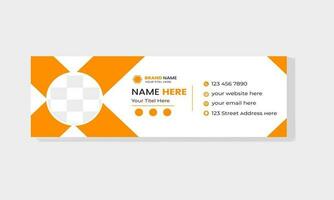 Business email signature template or email footer. Email footer template vector