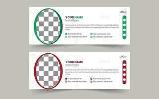 Email Signature.Creative Email signature Template Design, corporate Email Signature,Modern Email Signature Template Design, vector