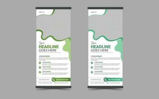 Nature Roll Up. Standee Design. Banner Template. Presentation and Brochure. Abstract and Geometric Vector, Flyer,Leaflet. vector