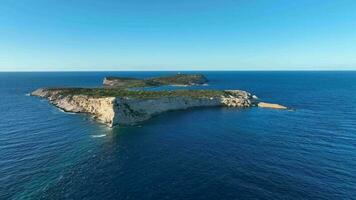 Illa Sa Conillera Island in Ibiza Aerial View video