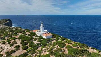 Lighthouse on Illa Sa Conillera Island in Ibiza video