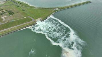 Water Discharging into the Ocean Causing Pollution video