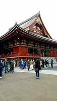 Tokyo, Japan on April 15, 2019. Local and international tourists visiting Sensoji Temple in Asakusa. photo