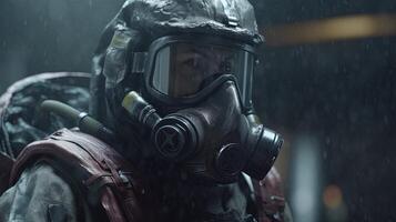 biohazard trooper, digital art illustration, photo