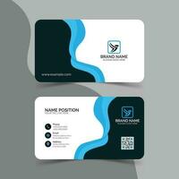 Simple business card template design layout vector