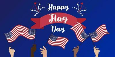 Happy Flag Day background template. Vector illustration of a background for Happy Flag Day. Flag day banner or badge.Creative illustration,poster or banner of happy Flag Day