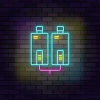 Commercial heater plumbing icon brick wall and dark background. vector