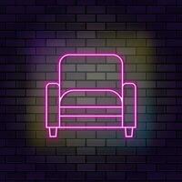 Armchair furniture interior icon - Download on Iconfinder brick wall and dark background. vector