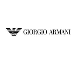 Giorgio Armani Logo Brand Symbol Black Design Clothes Fashion Vector Illustration