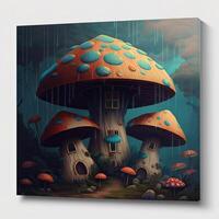 Forest colorful painting oil high quality illustration photo