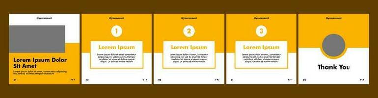 template carousel atau microblog untuk postingan sosial media vector