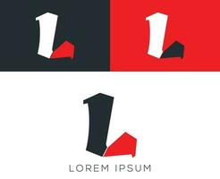 Alphabet 'L' Logo Vector Template with abstract shape