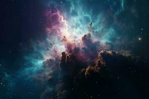 Cosmic galaxy background stellar. Generate Ai photo
