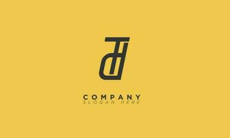 DT Alphabet letters Initials Monogram logo TD, D and T vector