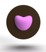 Chocolate black red pink heart lover circle bar sweet candy sweet food dessert brown valentine delicious tasty dark white cocoa romantic milk holiday celebration eat present cream shape.3d render png