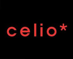 Celio Brand Logo Clothes Symbol Red Design Fashion Vector Illustration With Black Background