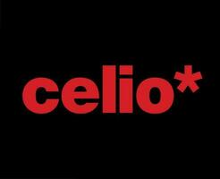 Celio Brand Clothes Symbol Logo Red Design Fashion Vector Illustration With Black Background