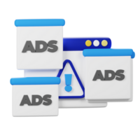 3d adware icono png