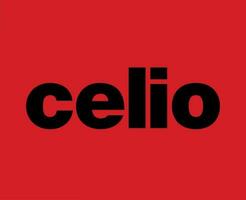 Celio Brand Clothes Logo Symbol Name Black Design Fashion Vector Illustration With Red Background