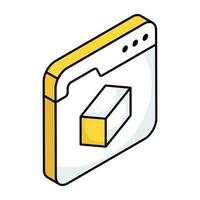 WebEditable design icon of 3d cube vector