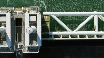 Close Up View of a Storm Surge Barrier Aerial View video