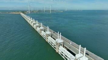 Eastern Scheldt Storm Surge Barrier in the Netherlands video