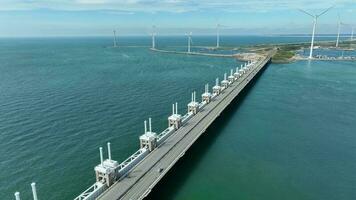 Eastern Scheldt Storm Surge Barrier in the Netherlands video