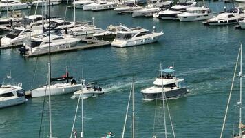Yachts, Speedboats and Vessels on a River in the Summer video