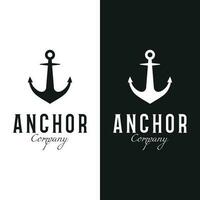 Nautical, marine anchor and rope Logotype Design. Logo for brand, maritime, company and business. vector