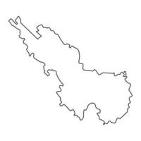 Ialoveni district map, province of Moldova. Vector illustration.