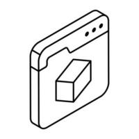 WebEditable design icon of 3d cube vector