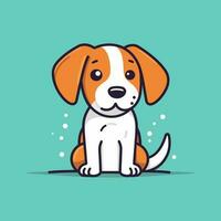 linda perro ilustración es adorable y juguetón, Perfecto para diseños ese son divertido y alegre. vector