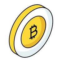 An icon design of bitcoinWeb vector