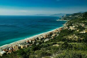 the beautiful Ligurian coast of Varigotti, pearl of the western coast in the summer of 2022 photo