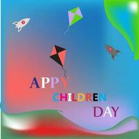 illustration of an background background happy children's day abstract.for poster design. vector