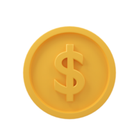 coin with dollar sign.golden dollar symbol.Gold coin.3D Stack of Gold Coins Icon Isolated.Symbol png