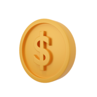 coin with dollar sign.golden dollar symbol.Gold coin.3D Stack of Gold Coins Icon Isolated.Symbol png