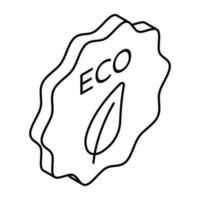 WebPremium download icon of eco label vector