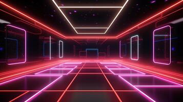A Futuristic Abstract NeonBackground. photo