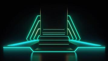 A Futuristic Abstract NeonBackground. photo