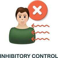 Inhibitory Control icon. 3d illustration from cognitive skills collection. Creative Inhibitory Control 3d icon for web design, templates, infographics and more vector