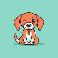 linda perro ilustración es adorable y juguetón, Perfecto para diseños ese son divertido y alegre. vector